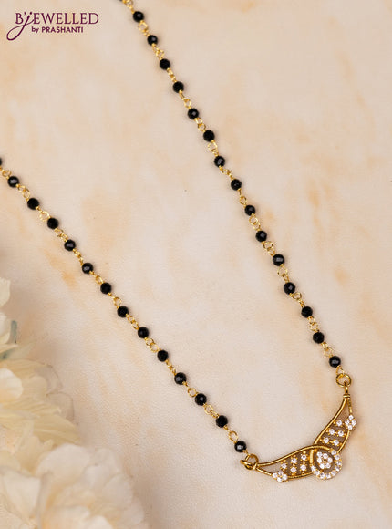 Mangalsutra with cz stones pendant without earrings