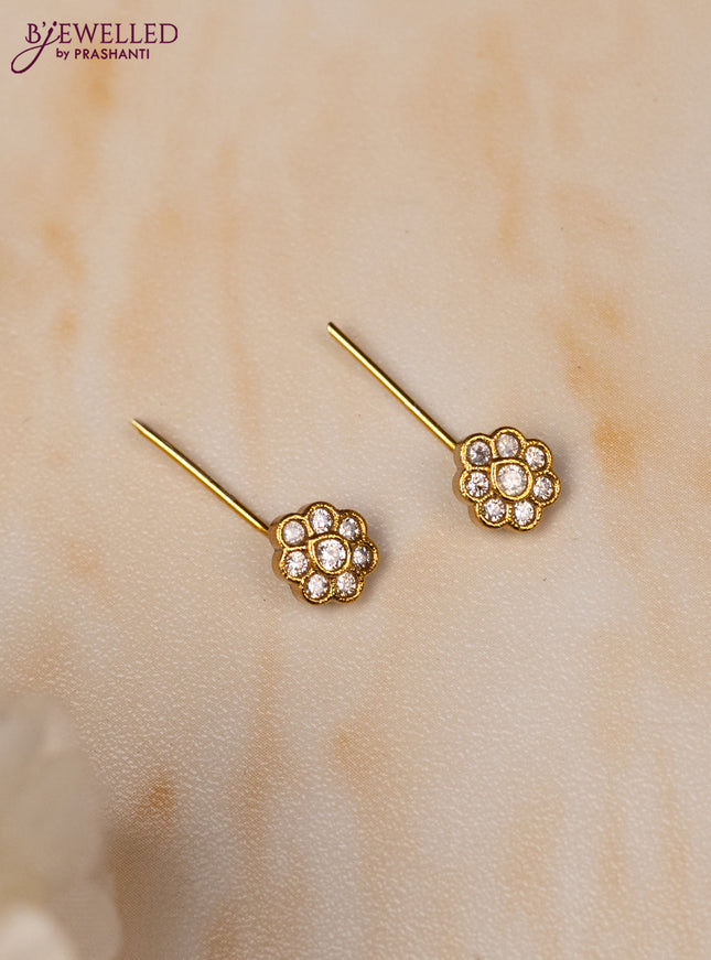 Mangalsutra with cz stones and pearl hangings without earrings