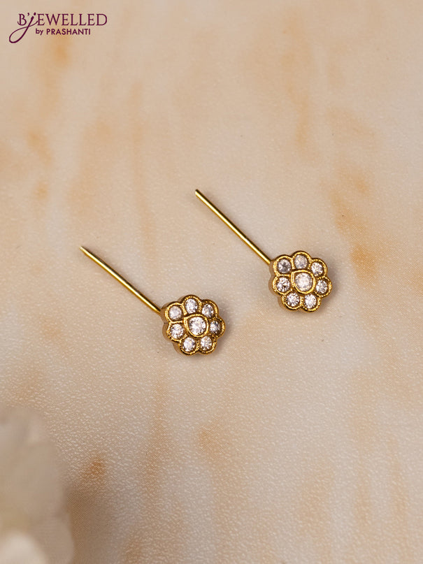 Mangalsutra with cz stones and pearl hangings without earrings