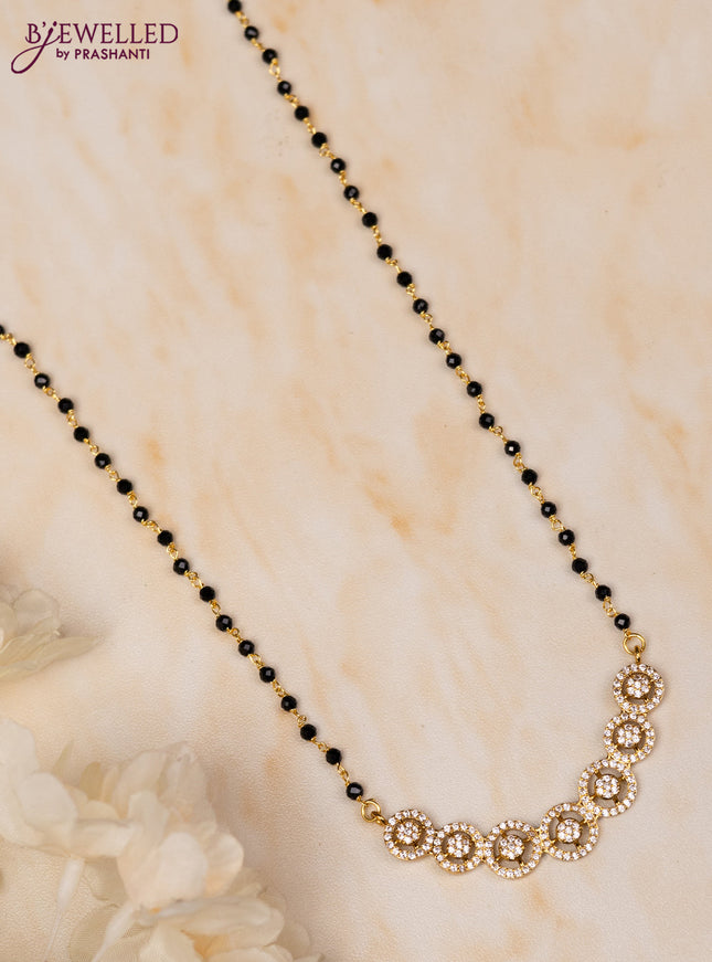 Mangalsutra with cz stones pendant without earrings