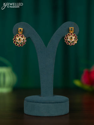 Antique earrings with kemp and cz stones