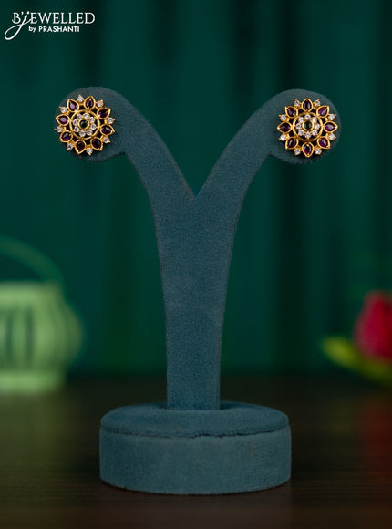 Antique earrings with kemp and cz stones