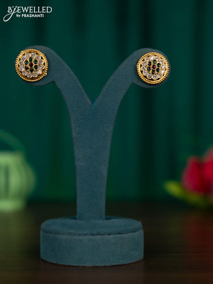 Antique earrings with kemp and cz stones