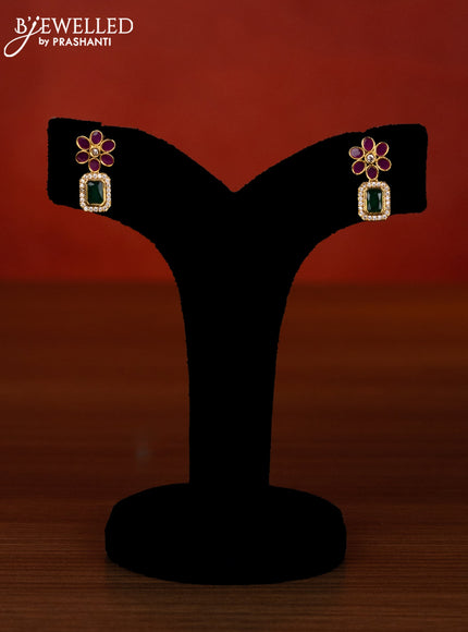 Antique choker with kemp & cz stones and pearl hangings