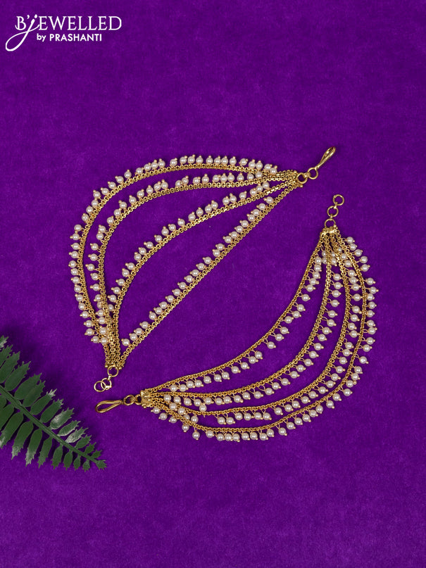 Antique multilayer maatal with pearl hangings