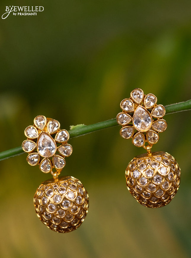 Antique jhumka with cz stones