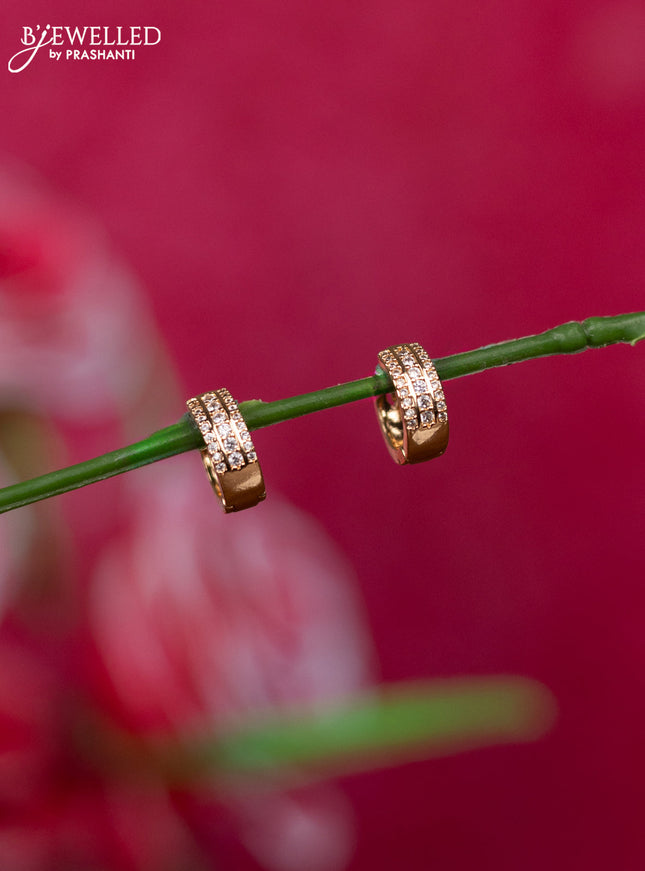 Rose gold earrings with cz stones