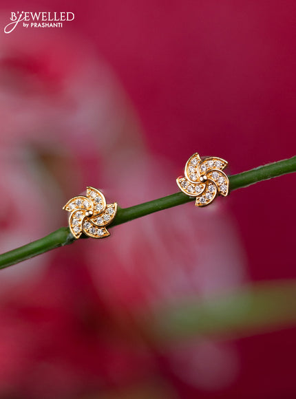 Rosel gold earrings with cz stones