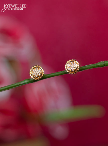 Rosel gold earrings with cz stones