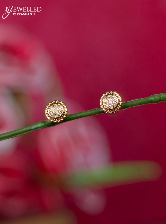 Rose gold earrings with cz stones