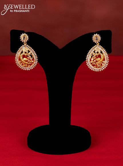 Ring type choker peacock design with cz stones
