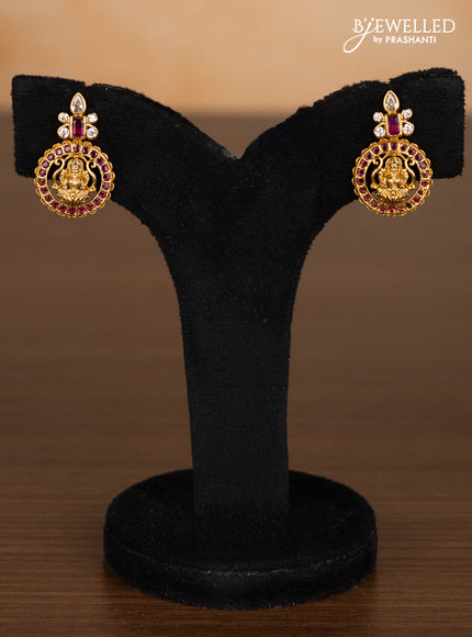 Antique ring type choker lakshmi design with ruby and cz stones