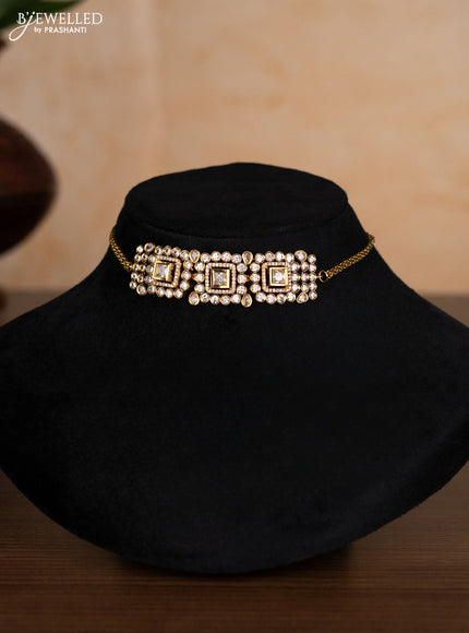 Antique choker with kundan and cz stones