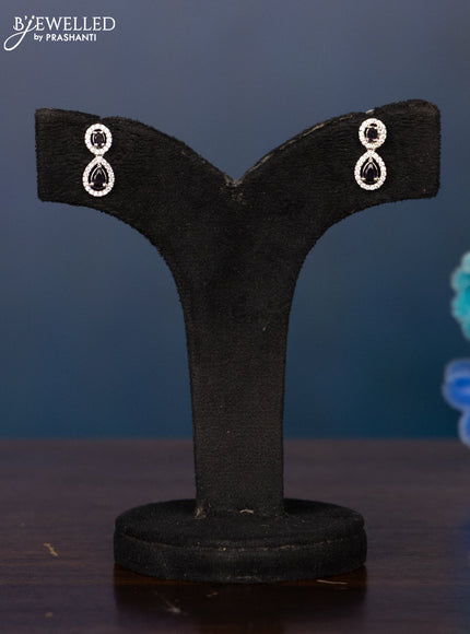 Zircon haaram in oval design with purple stones