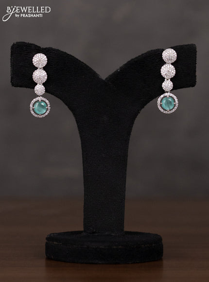 Zircon haaram two layer with pastel blue stones and circle deisgn