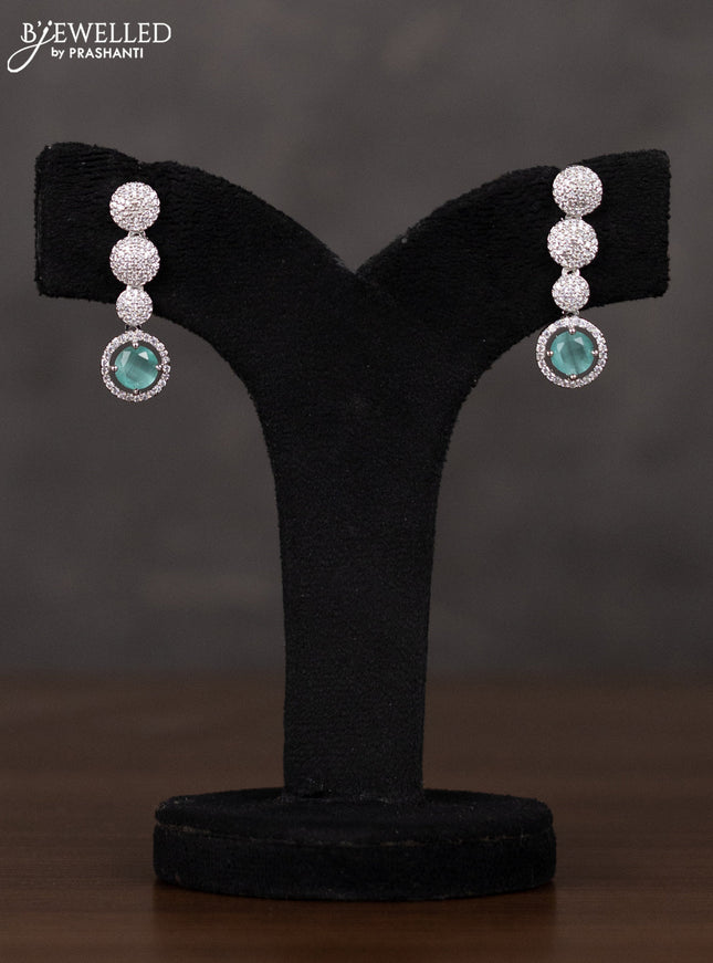 Zircon haaram two layer with pastel blue stones and circle deisgn