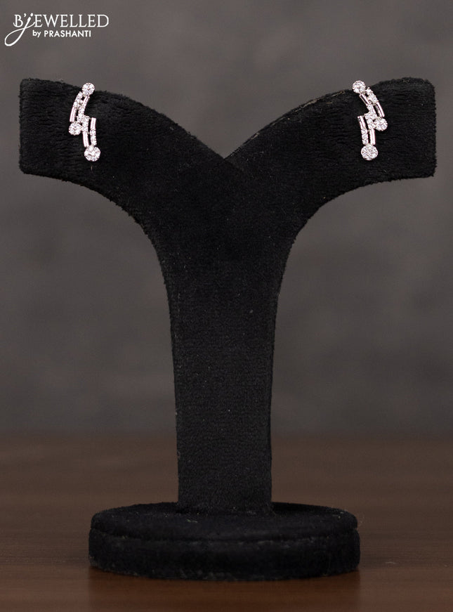 Zircon haaram with geometric design in white stones