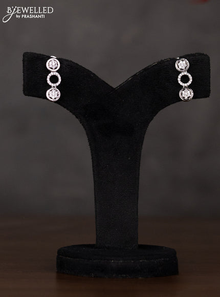 Zircon haaram with circle design in white stones