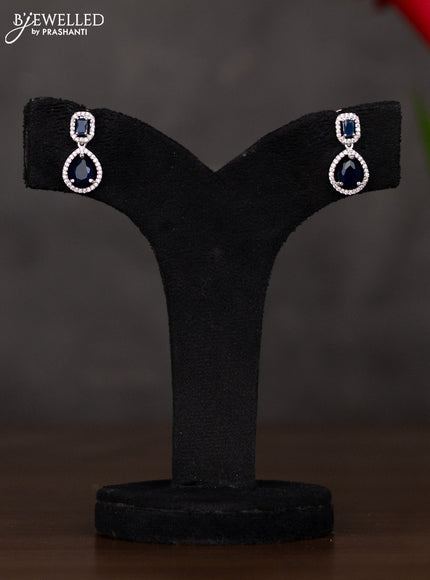 Zircon haaram with geometric design in saphire stones