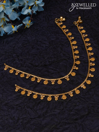 Antique anklet with simple design and yellow stones