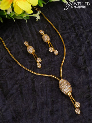 Antique attigai necklace with cz stones