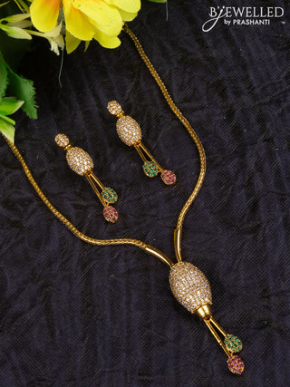 Antique attigai necklace with kemp and cz stones