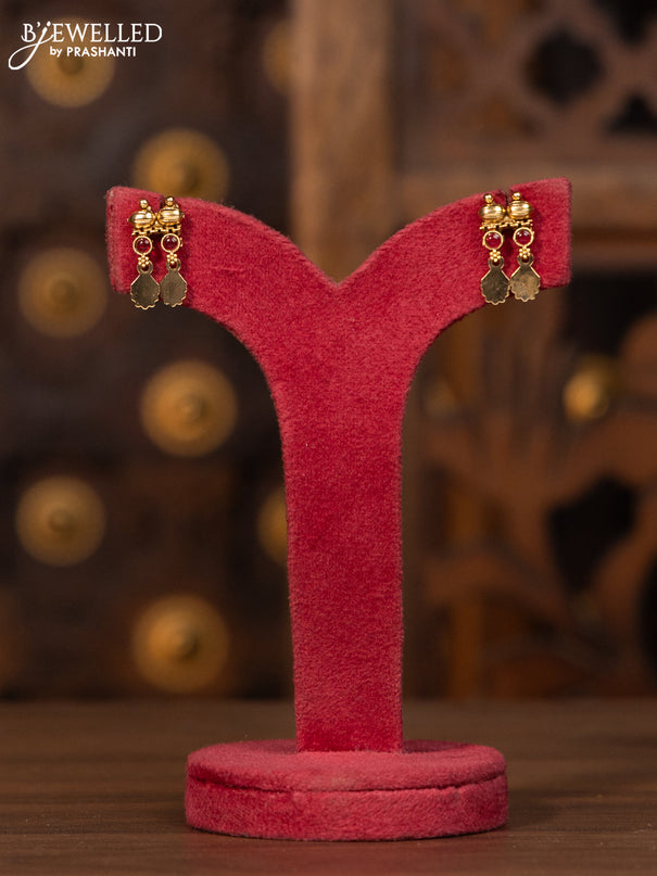 Antique elakka thali necklace with multicolor kemp stones