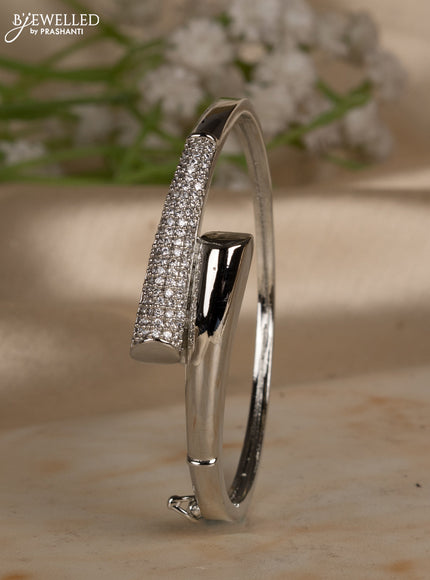 Bracelets with cz stones in silver finish