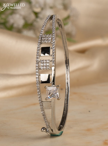 Bracelets with cz stones in silver finish