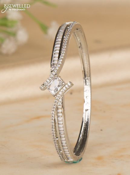Bracelets with cz stones in silver finish