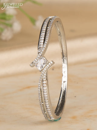 Bracelets with cz stones in silver finish
