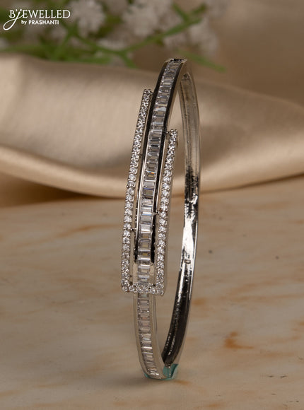 Bracelets with cz stones in silver finish
