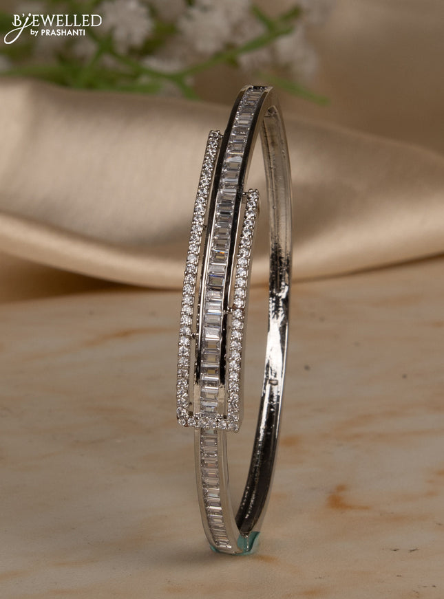 Bracelets with cz stones in silver finish