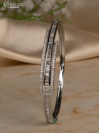 Bracelets with cz stones in silver finish