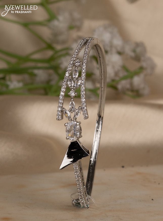 Bracelets with cz stones in silver finish
