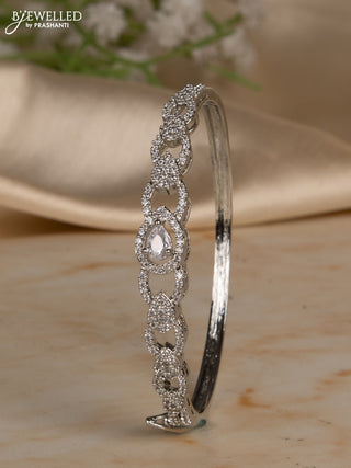 Bracelets with cz stones in silver finish