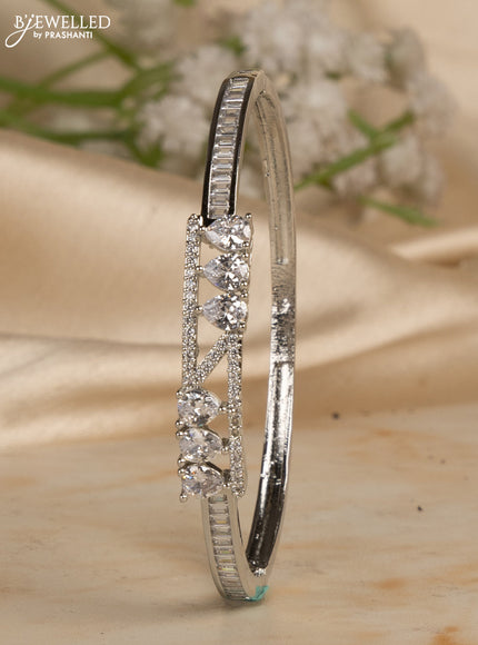 Bracelets with cz stones in silver finish