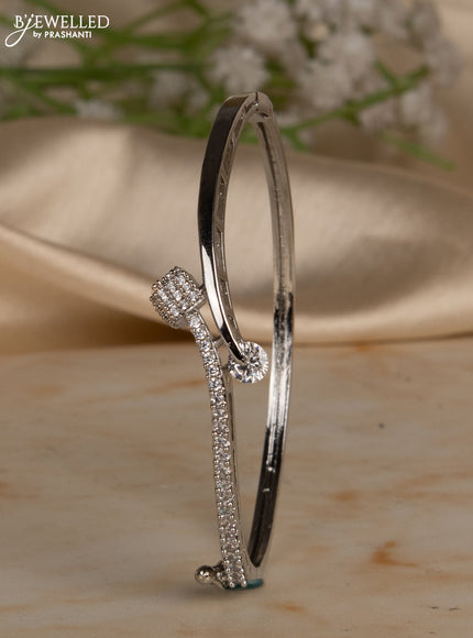 Bracelets with cz stones in silver finish