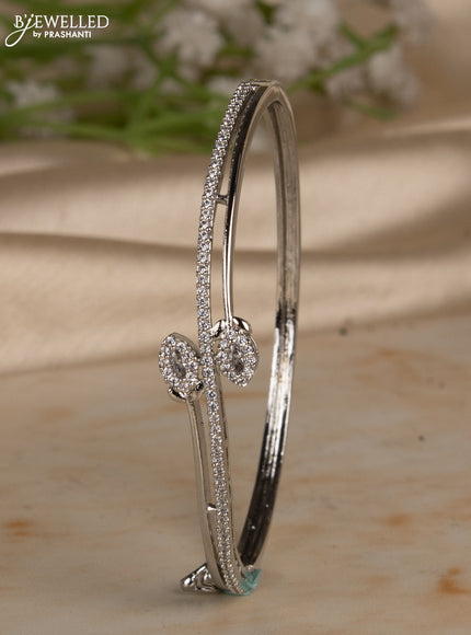 Bracelets with cz stones in silver finish