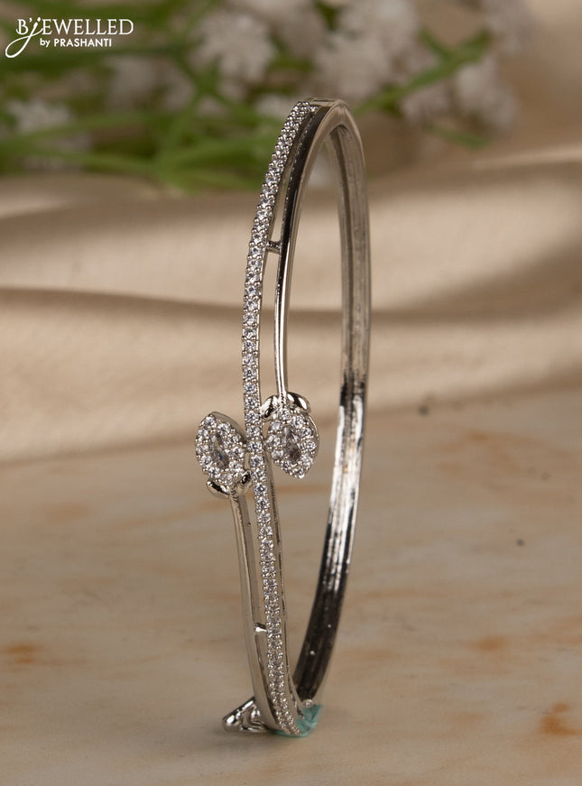 Bracelets with cz stones in silver finish