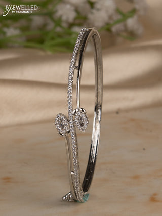 Bracelets with cz stones in silver finish