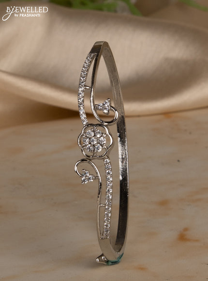 Bracelets with cz stones in silver finish