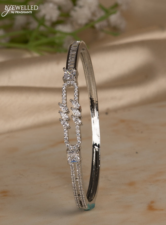 Bracelets with cz stones in silver finish