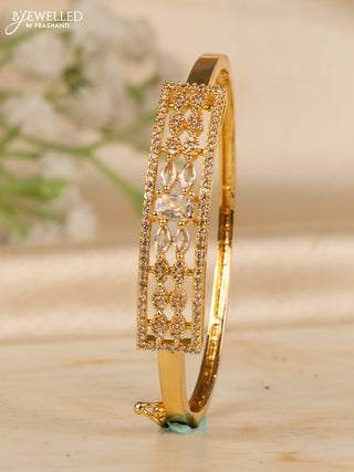 Bracelets with cz stones in gold finish