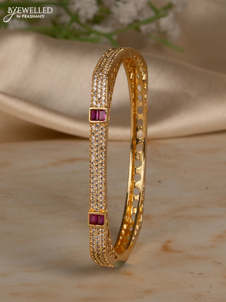 Bracelets with cz stones in gold finish
