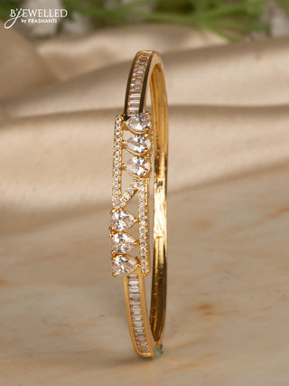 Bracelets with emerald and cz stones in gold finish
