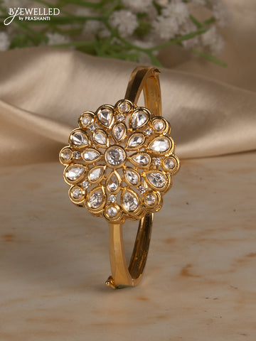 Bracelets with kundan stones in gold finish