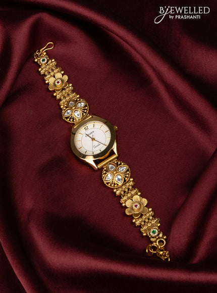 Watches with kemp jadau and kundan stones