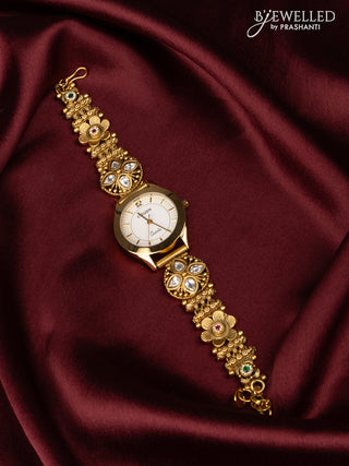Watches with kemp jadau and kundan stones