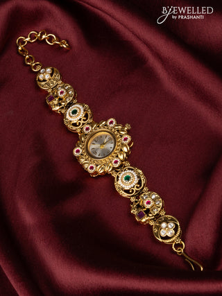 Watches with kemp jadau and kundan stones